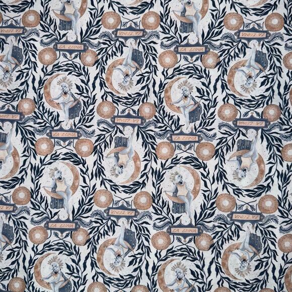 La Luna by Rae Ritchie for Dear Stella Fabric - 1/2 Yard - Celestial Lady, Moon - Picture 1 of 7